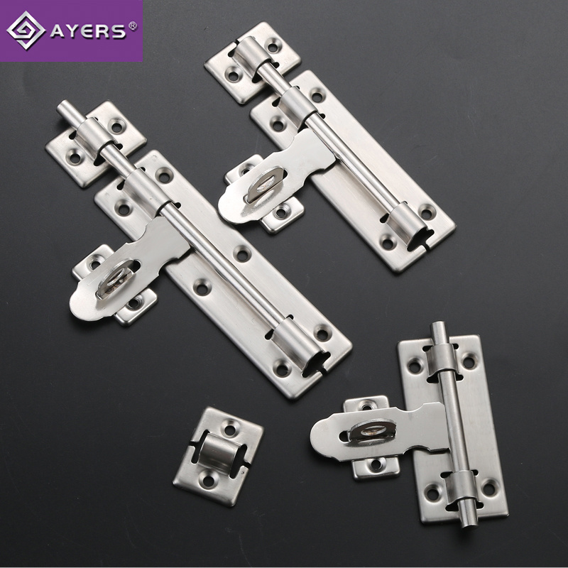 Sliding door Latch Clasp Gate Lock Latch Stainless Steel Door Bolt Latch