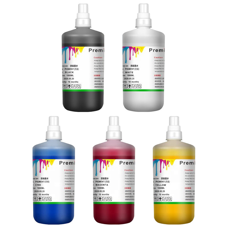 CHENHAO Ocbestjet Manufacturer 5 Colors 1000ML Water Based DTF Pigment Ink For Epson XP600 L1800 L1805 P600 P800 DX5 4720 I3200