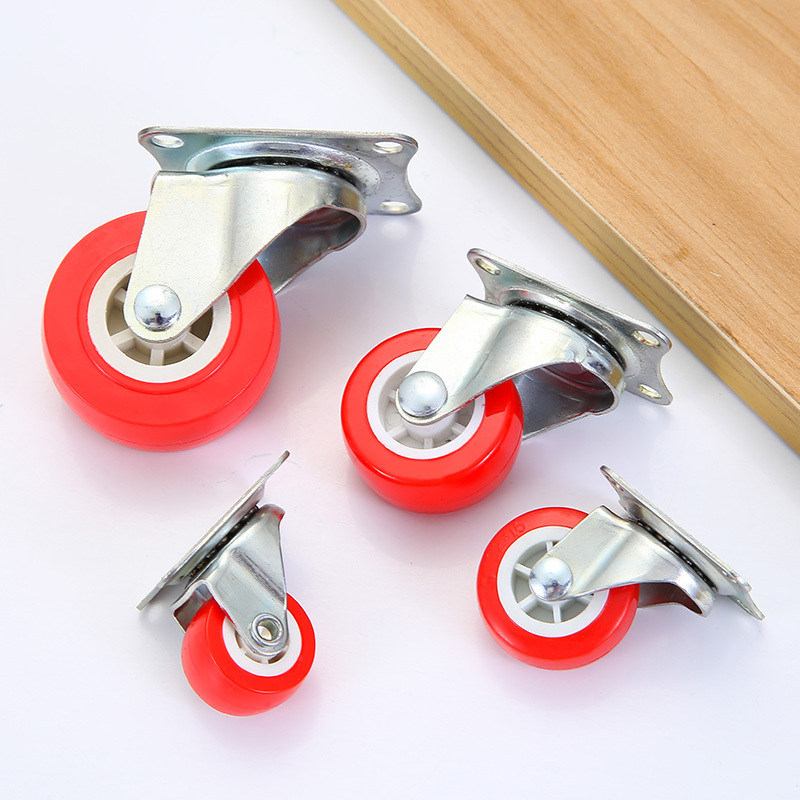 1 inch fixed furniture caster wheel PVC mini swivel casters breaket caster outdoor