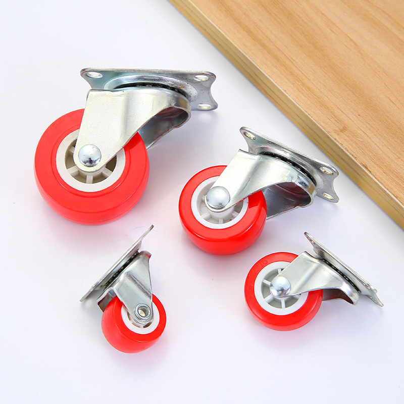 PVC universal caster wheel with brake furniture wheel drawer caster side mount caster wheel