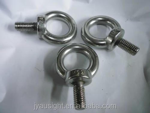 High Quality High Polished Stainless Steel AISI304 AISI316 DIN580 Lifting Metric Eye Bolts