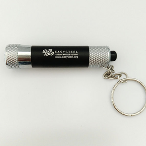 Fancy Mini LED Keychain Flashlight Battery Powered Small Torch Light Keychain Black