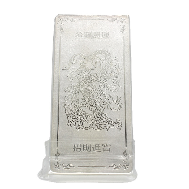 LINGTIAN hot selling jm zinc alloy silver plated bullion bars