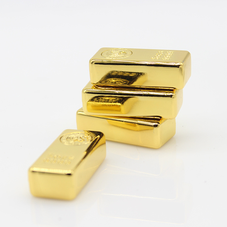 Best Selling Metal Bullion Souvenir 24k Gold Bar Gold Plated Square Coin Handicraft