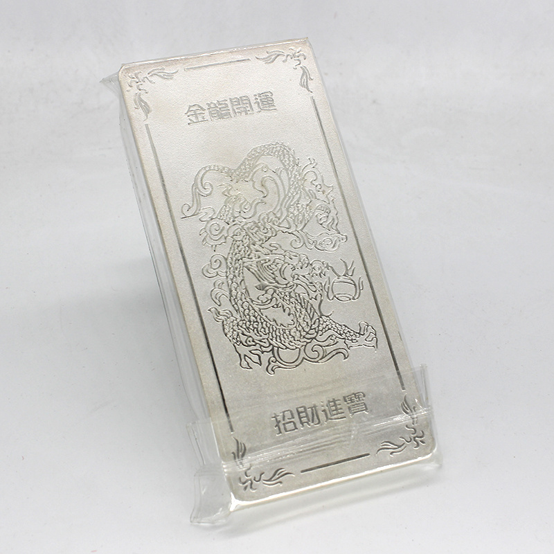 LINGTIAN hot selling jm zinc alloy silver plated bullion bars