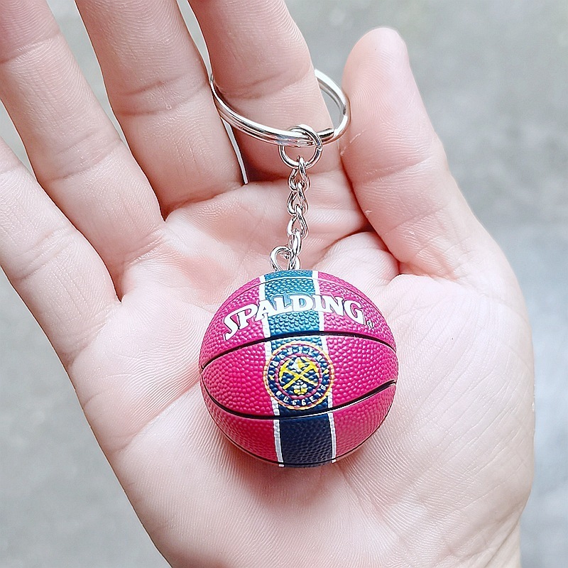 Kobe James Lakers Rockets Nets  Warriors Lakers Basketball Souvenirs Handmade Model Keychain