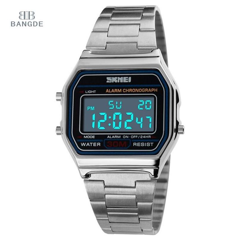 Digital watch SKMEI 1123 hot selling thailand watches men watch case stainless steel rose gold