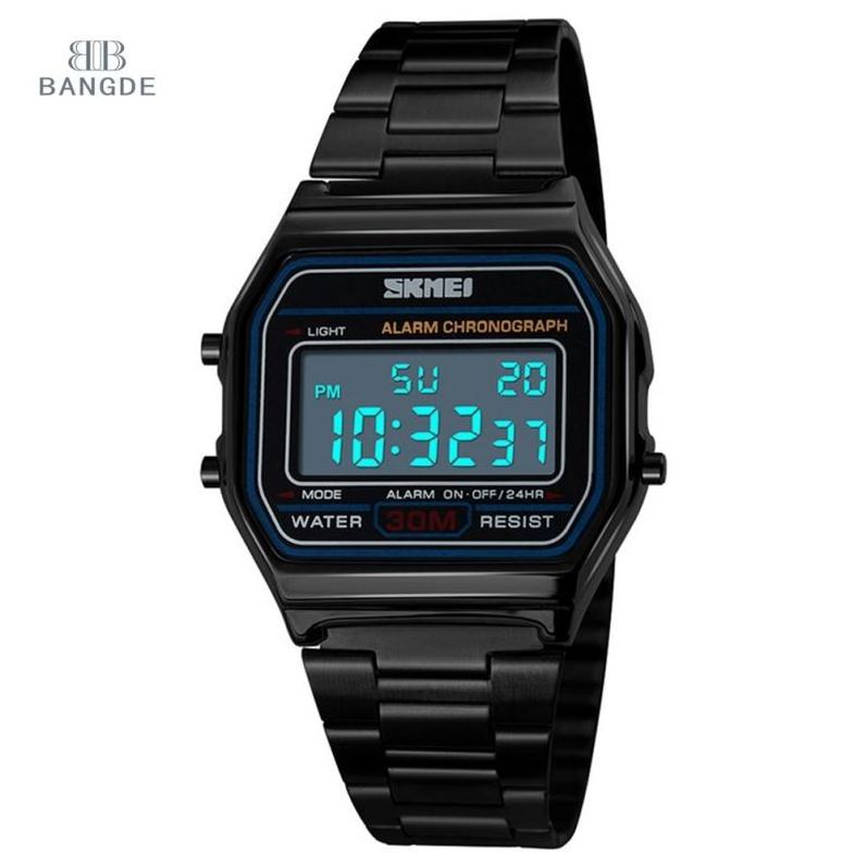 Digital watch SKMEI 1123 hot selling thailand watches men watch case stainless steel rose gold