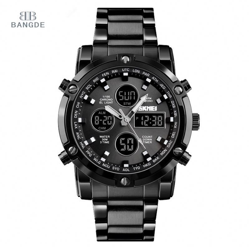 Top Brand Luxury 3time 3atm Water Resistant Mens Watches Metal Relojes Hombre Wrist Stopwatch