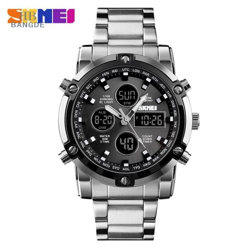 Top Brand Luxury 3time 3atm Water Resistant Mens Watches Metal Relojes Hombre Wrist Stopwatch