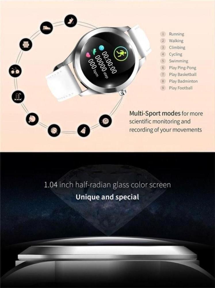 KW10 Best most fashionable cheapest girls slim mobile smart wrist jav oem leather waterproof android watch phone