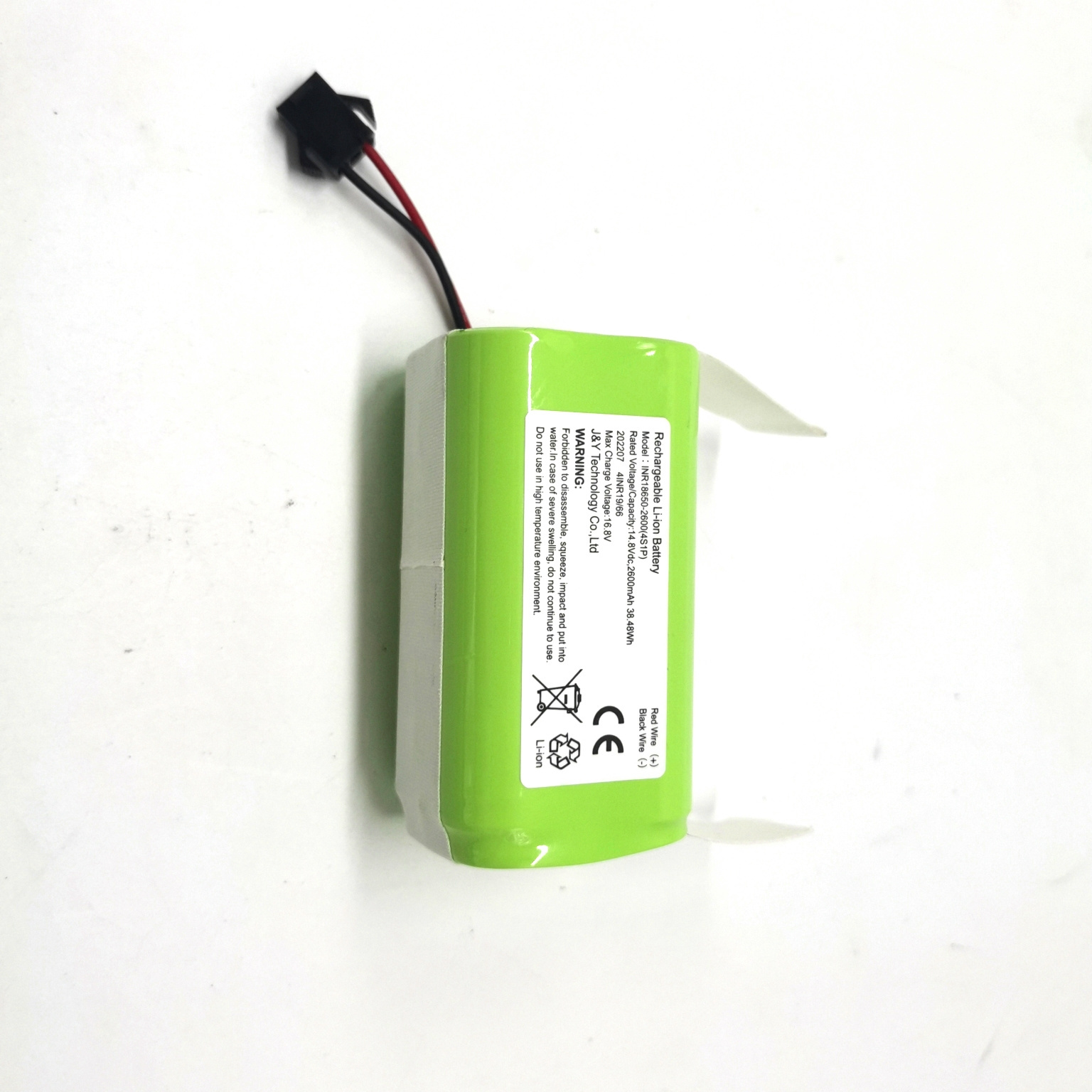 14.4V 2600mAh 18650 Lithium Battery Pack Vacuum Cleaner Battery Replacement For Ecovacs Eufy Conga Robot Vacuum Cleaner