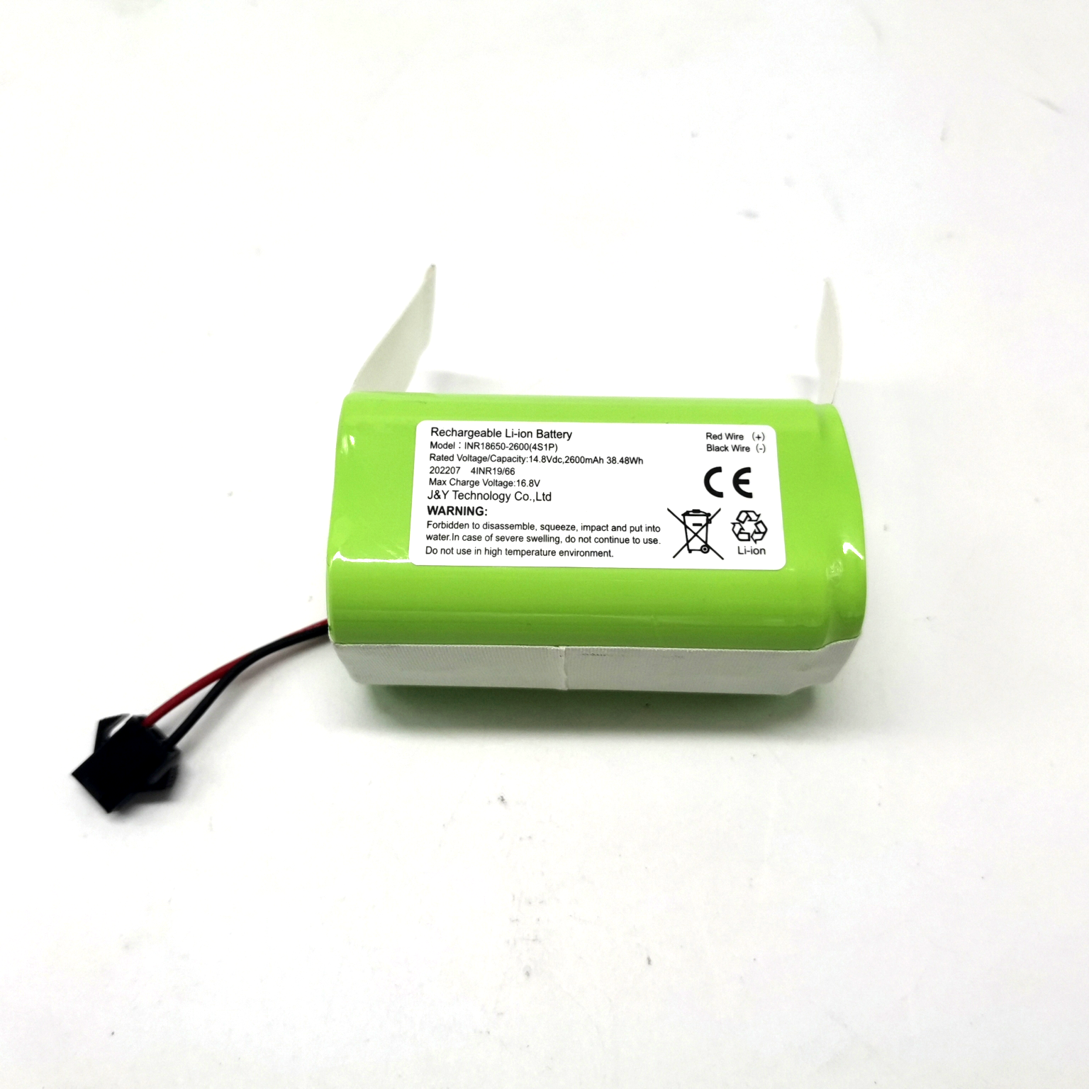 14.4V 2600mAh 18650 Lithium Battery Pack Vacuum Cleaner Battery Replacement For Ecovacs Eufy Conga Robot Vacuum Cleaner