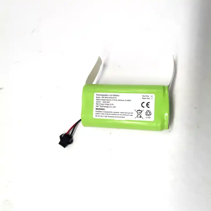 Customized 18650 14.4V 2600mAh Lithium ion Battery Pack Robot Vacuum Cleaner Replacement Battery For Ecovacs Deebot