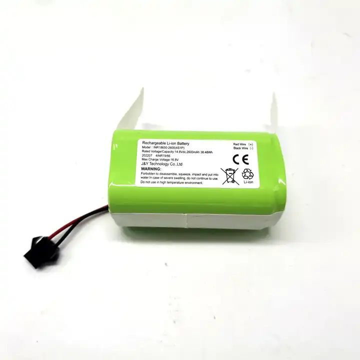 Customized 18650 14.4V 2600mAh Lithium ion Battery Pack Robot Vacuum Cleaner Replacement Battery For Ecovacs Deebot