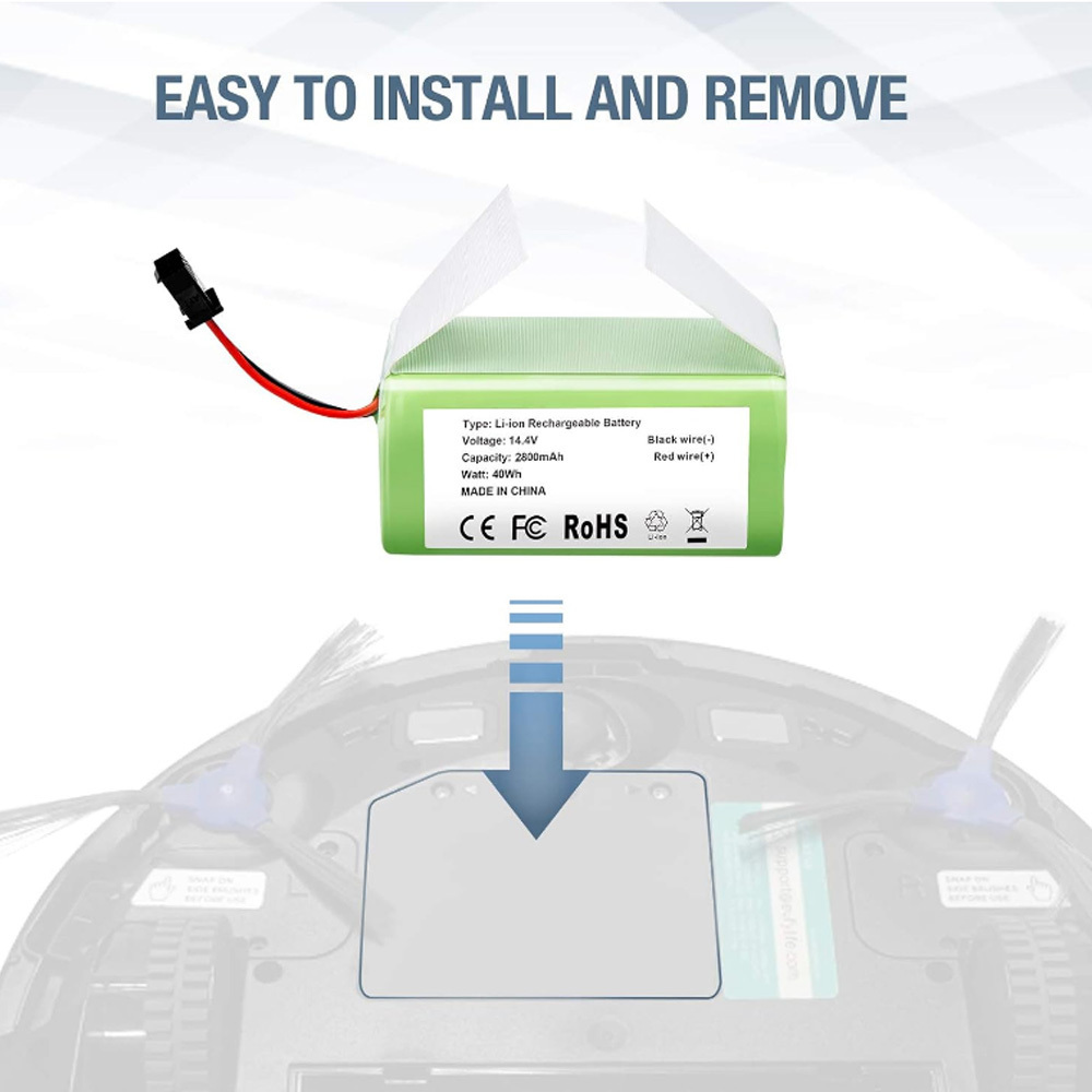 Original quality 14.4V 2600mAh 18650 Lithium ion Battery Pack Robot Vacuum Cleaner Replacement Battery