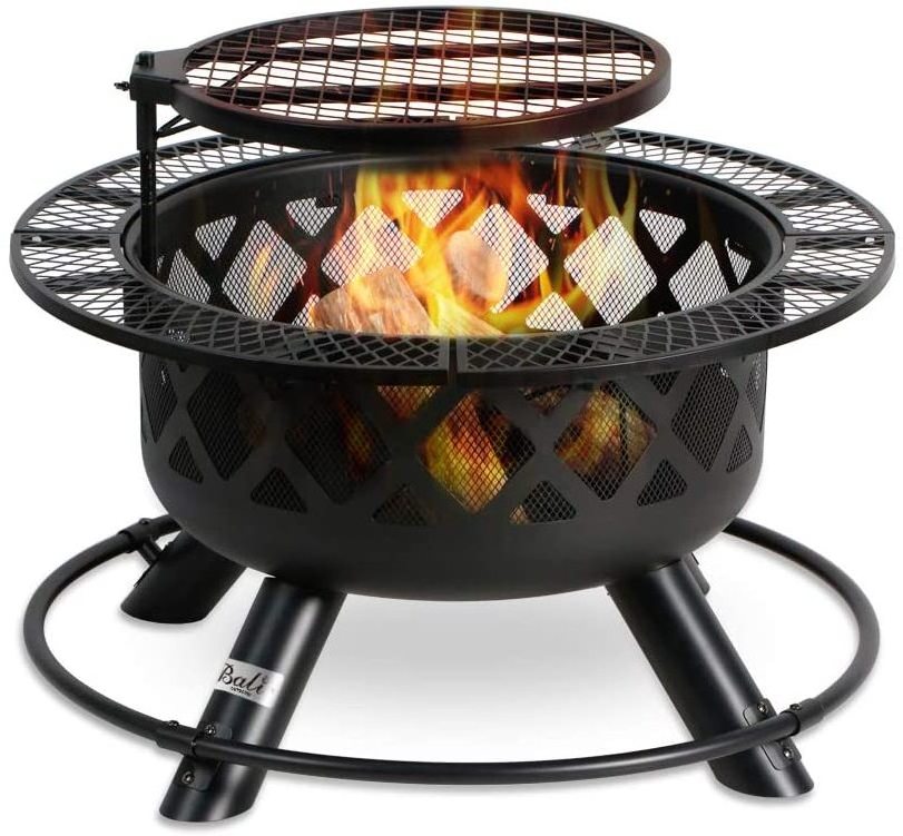 Firepit Garden Product Party Fire Pit Outdoor Wood Burning Camping Fire Place, with Quick Removable Grill