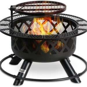 Firepit Garden Product Party Fire Pit Outdoor Wood Burning Camping Fire Place, with Quick Removable Grill