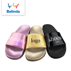 Flat Women Slippers Shoes Buy In Bulk Slide Sandal Custom Logo shoes