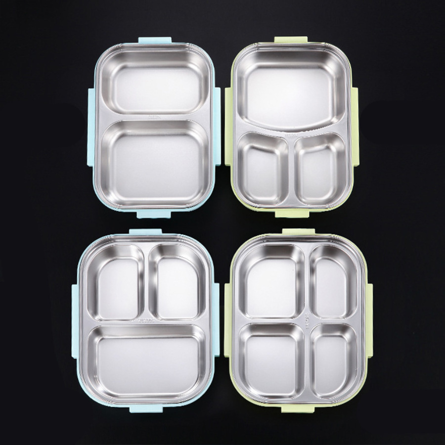 Stainless Steel Food Container Bento Box SS304 Leak Proof Take away Lunch Box Office Student