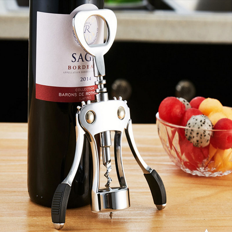 Hot Selling Stainless Steel Red Wine Bottle Opener Wing Corkscrew Beer Bottle Openers