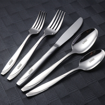 Bulk 5pcs Silver Mirror Polished Flatware Sets Stainless Steel 18/10 Kitchen Silverware Gold Cutlery Set