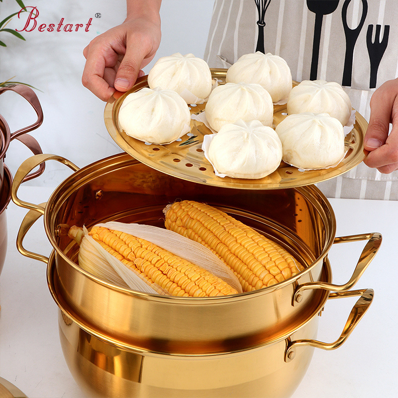 ODM/OEM Top Seller Stainless Steel 3 Layers Food Steamer Basket Soup Cooking Pots