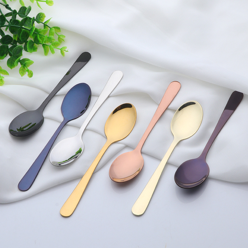 Stainless steel Mini Metal Gold Baby Honey Coffee Tea Spoon