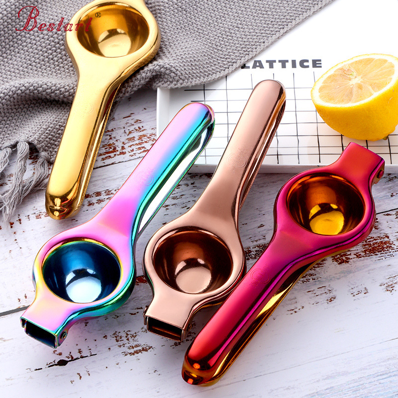 Bar tool Kitchen Food grade Stainless Steel 18/8 Manual Lemon Clips Squeezer Custom logo