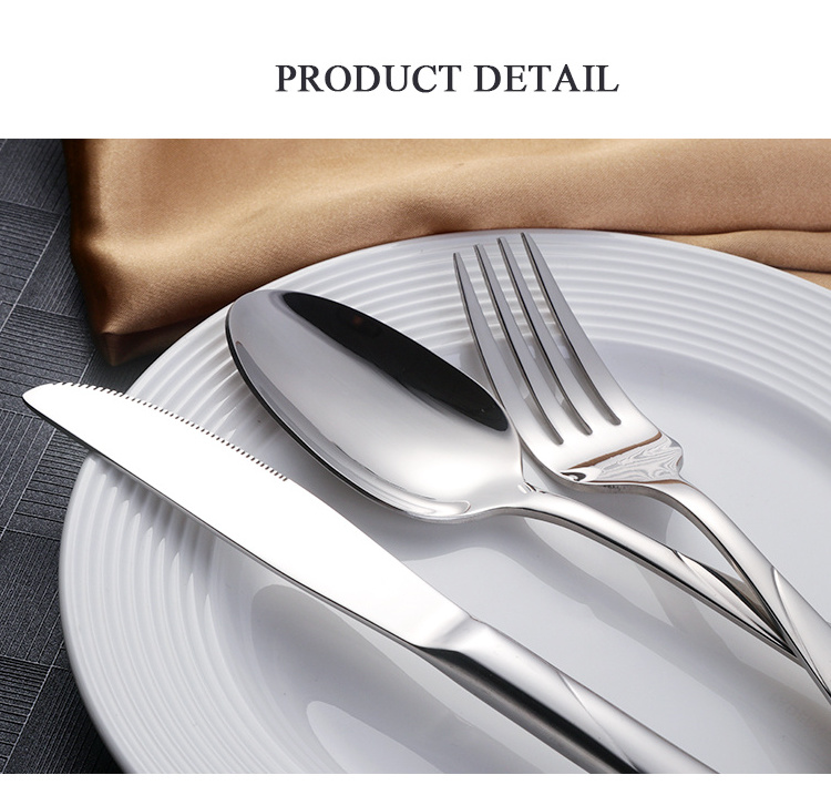 Bulk 5pcs Silver Mirror Polished Flatware Sets Stainless Steel 18/10 Kitchen Silverware Gold Cutlery Set