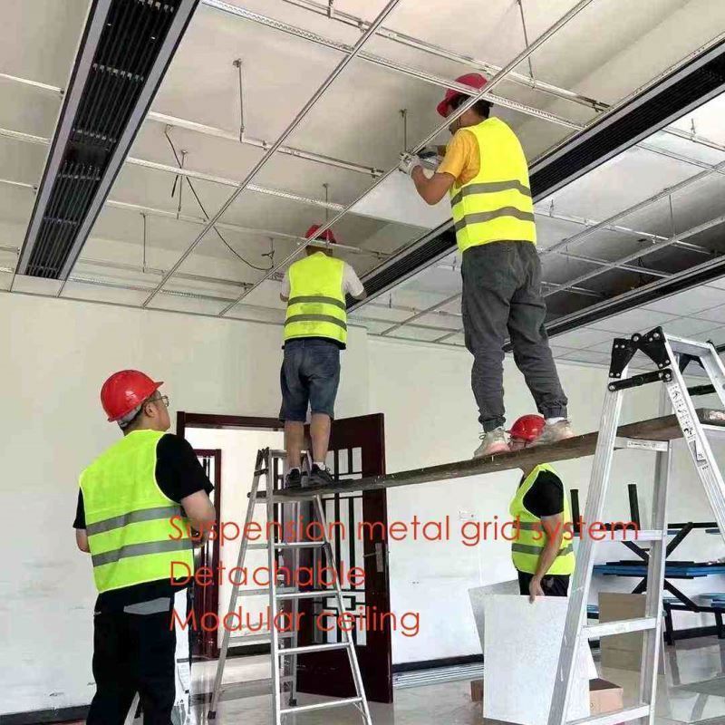 Fiberglass ceiling tiles 2x4 with density 100kg/m3 white spray factory direct