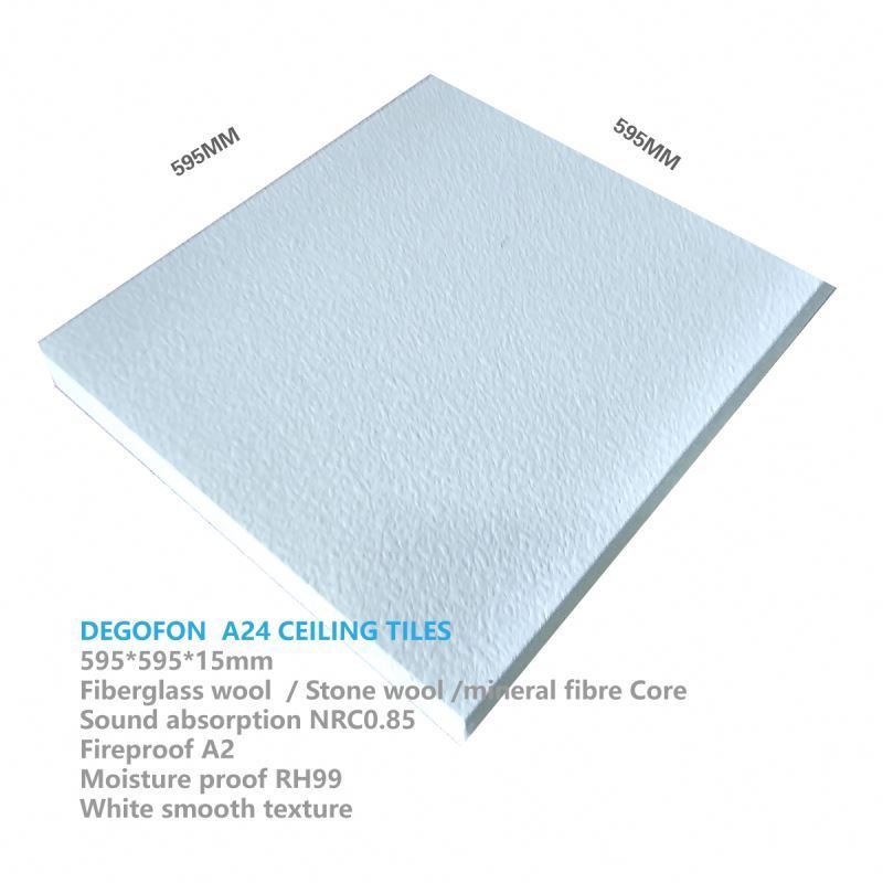 2ft x 4ft smooth pro white ceiling tiles easy drop in installation waterproof, washable and fire rated high nrc factory direct