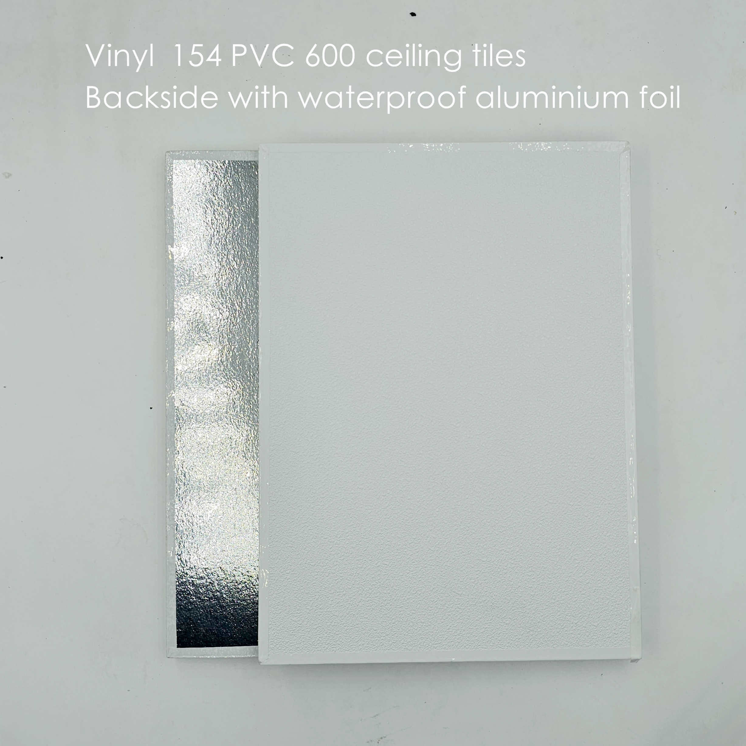 gypsumceiling  tile plaster ceiling material board false  square edge 600*600mm NRC 0.65 with ceiling grid system