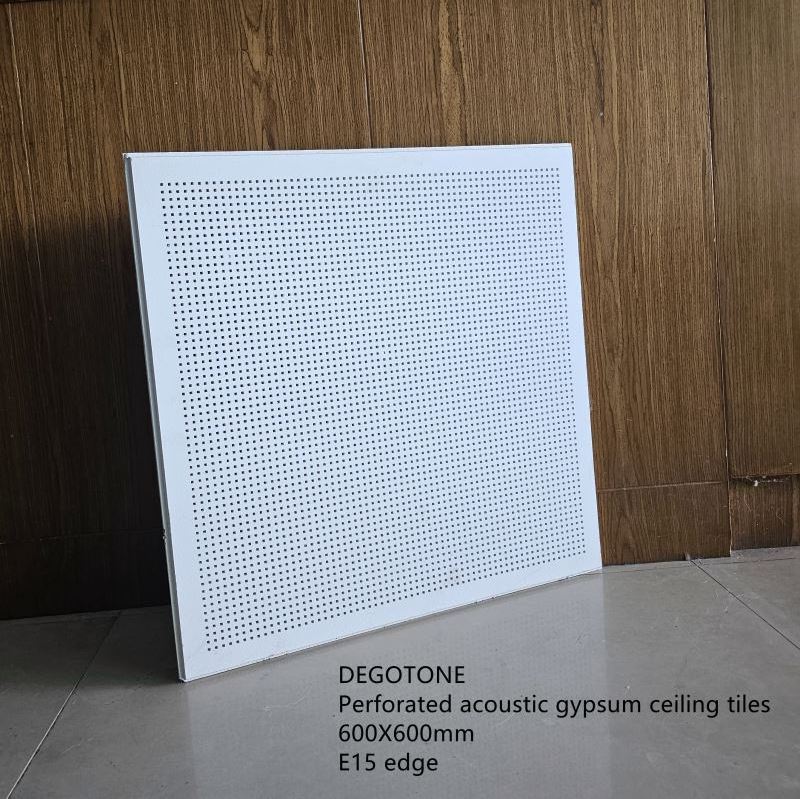 Perforated Acoustic Gypsum Board Ceiling Tiles With Office Place Removable Modules China Supply Pvc Ceilings