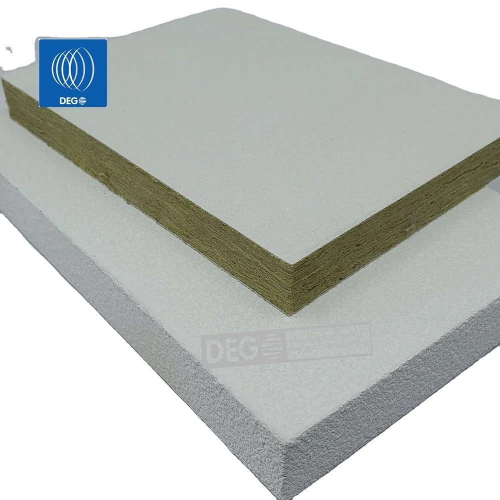 Rock wool acoustic ceiling panels sound absorbing board material fiberglass ceilings Factory direct