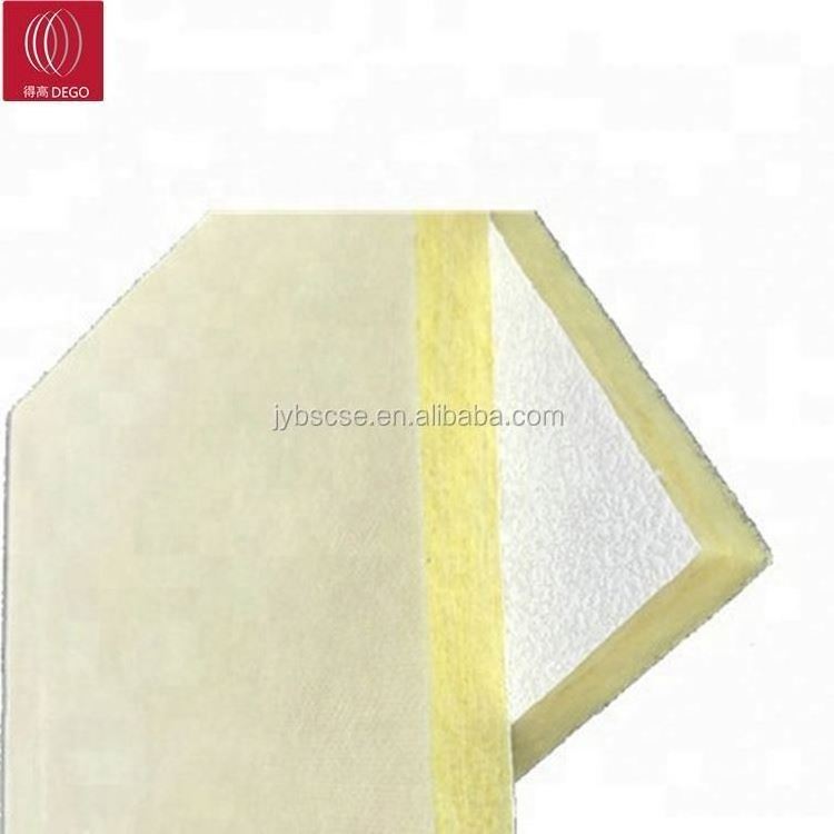 Stick in ceiling tile fiberglass panels glue sound absorbing panel 600x1200x40mm