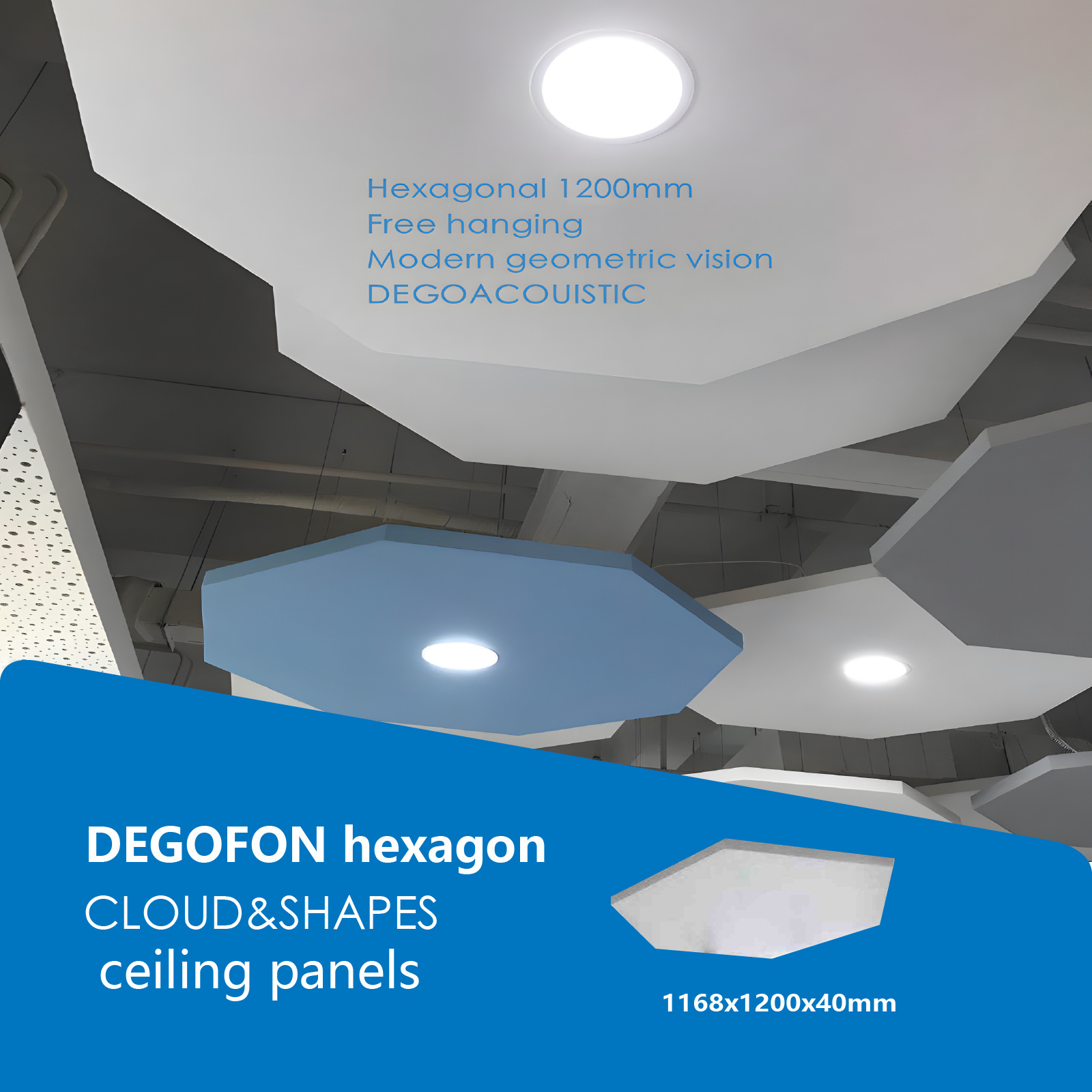 Decoration 4x8 Ceiling Panels   hanging ceiling acoustic panel CE  Fiberglass  Cloud  Glass Wool core