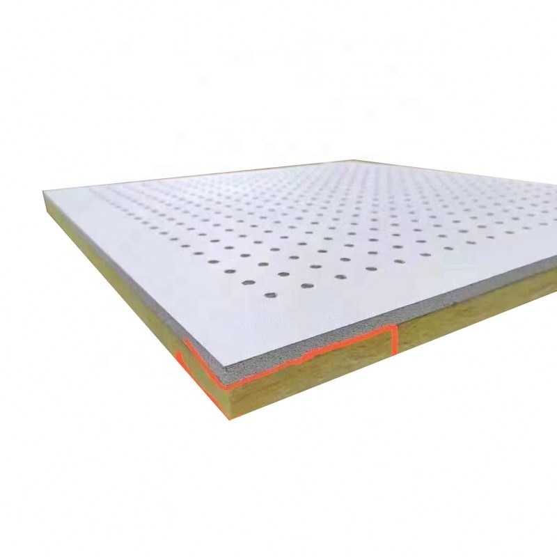 2x2 acoustic gypsum ceiling tiles,acoustic panel,sound-absorbing perforated plasterboard