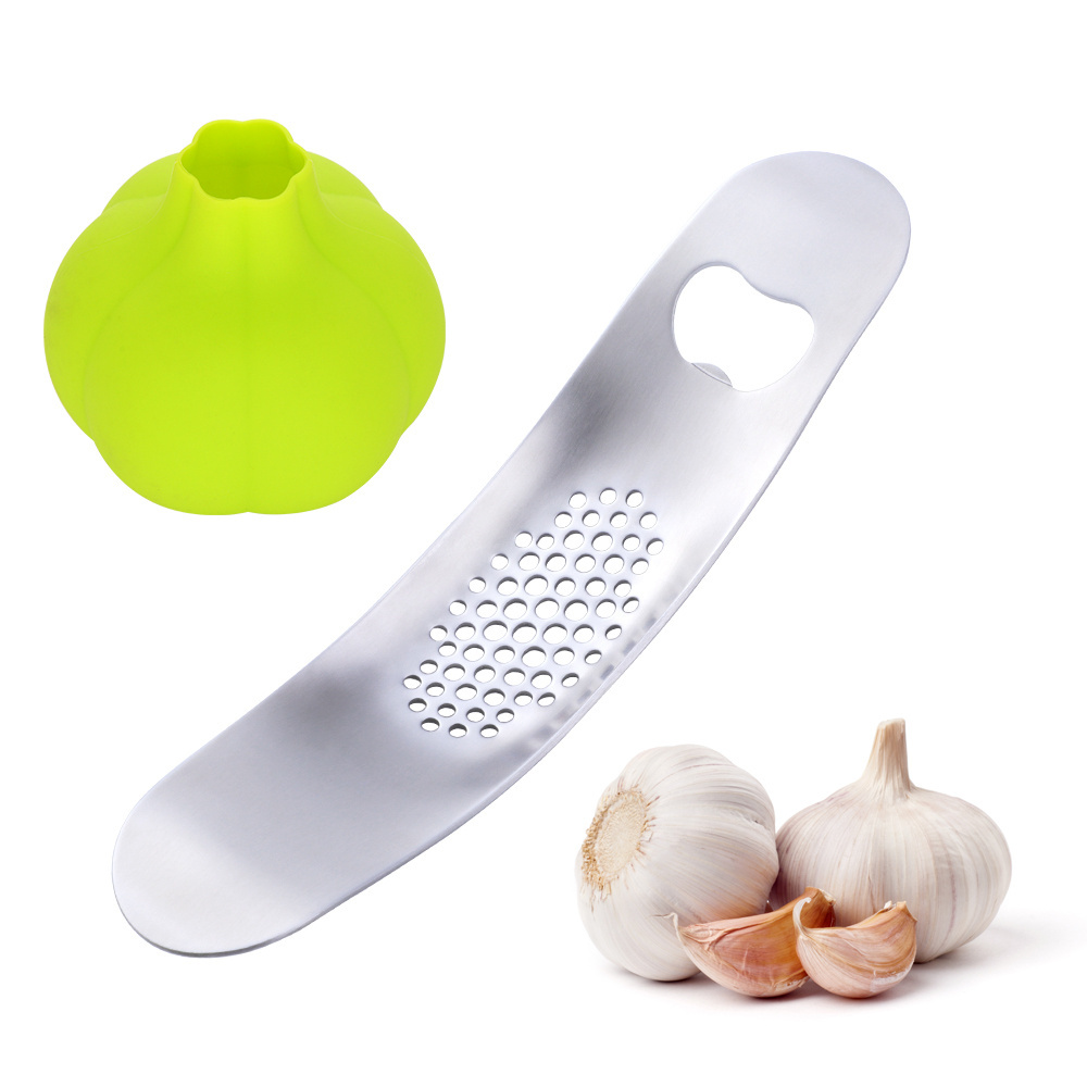 Garlic Press And Garlic Slicer Aluminum Alloy Ginger Chopper Garlic Press Crusher