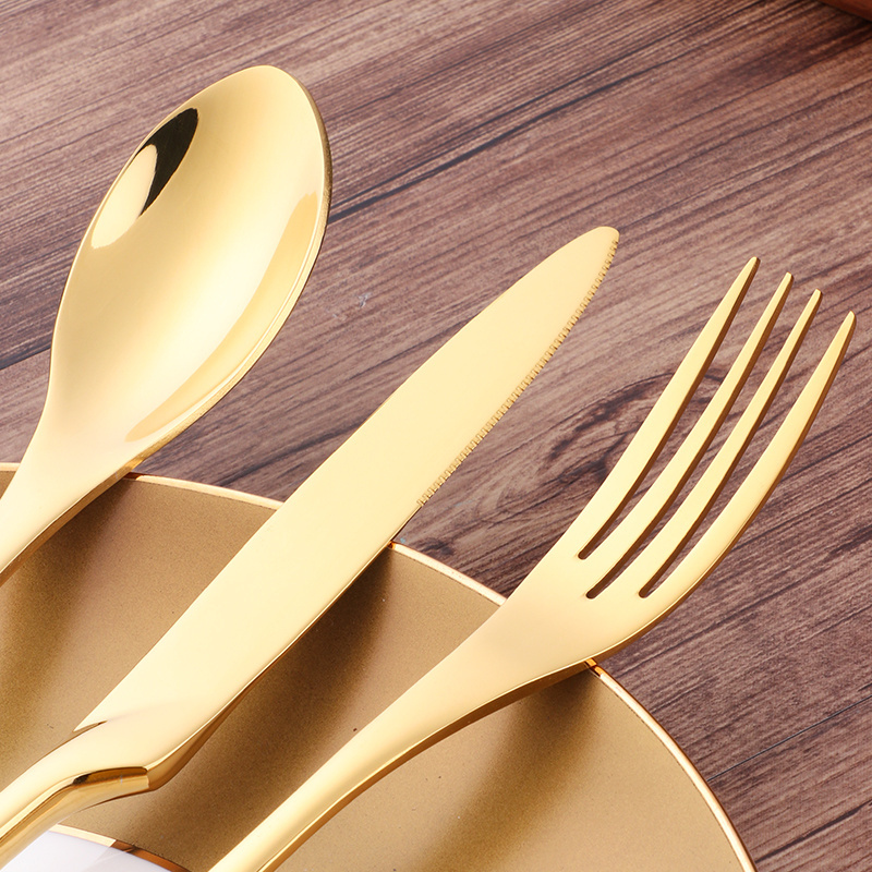 Cutlery Types of Hotel Restaurant Cutlery Set Stainless Steel Gold Kaya Cutlery Set