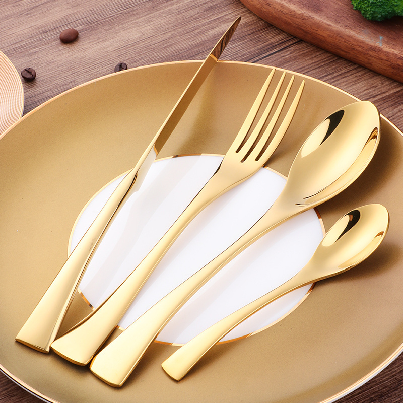 Cutlery Types of Hotel Restaurant Cutlery Set Stainless Steel Gold Kaya Cutlery Set