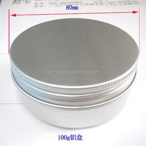 screw top aluminum container for shoe polish, round aluminum can for soap