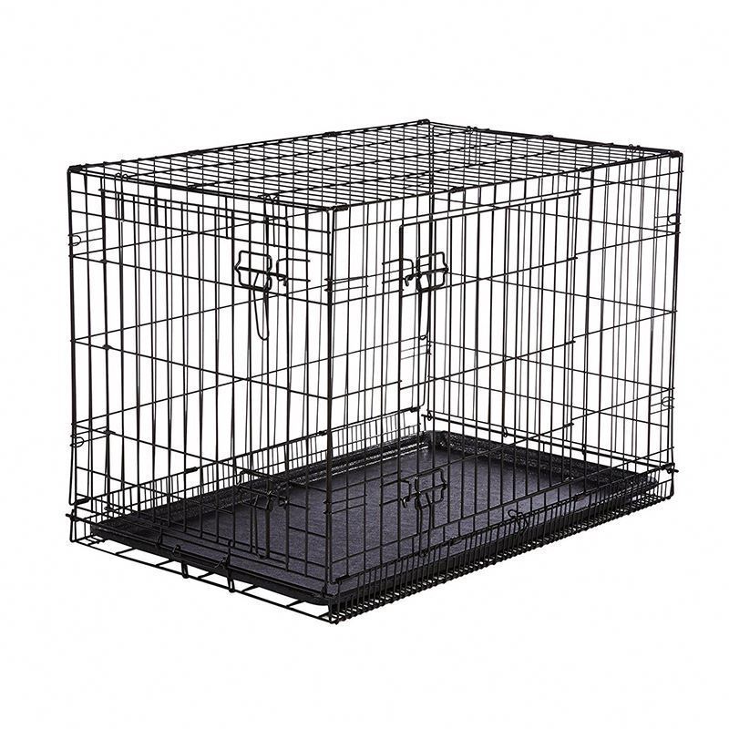 home cage for pet dog double door folding metal dog crates H0Qjw folding metal dog fence