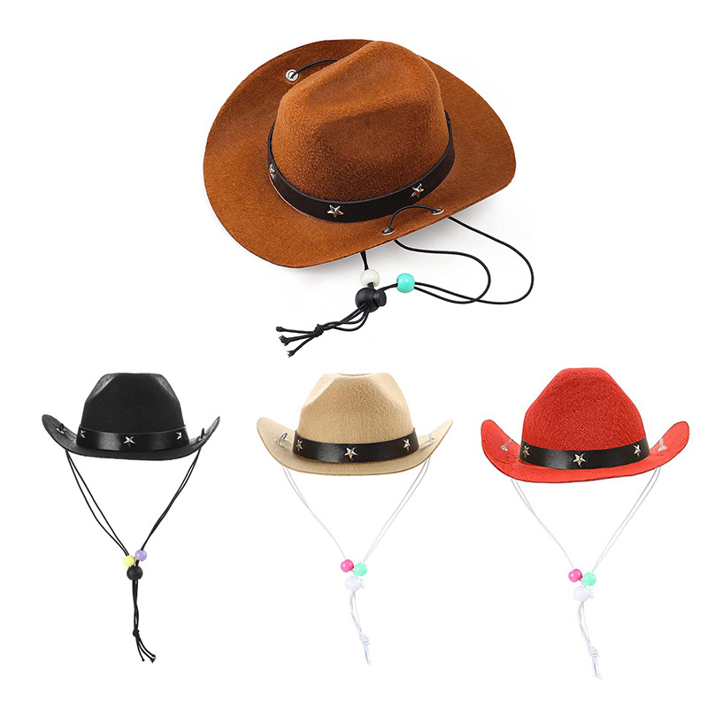 Pet western cowboy hat decorative small hat suitable for cats  dogs  toys  decorative hats