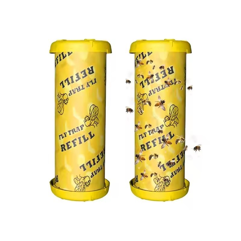 Reusable Outdoor Garden Pest Control Bee Bee Traps Cylindrical Sticky Flying Insect Traps Hanging Plastic Wasp Trap