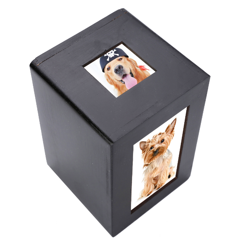 Wooden Pet Urns Wooden Cremation Box With Pet Picture Frame Dog Memorial Picture Frame Urns For Beloved Pets