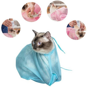 Cat Grooming Bath Bag Cat Supplies Trimming Injecting Anti Scratch Bite Restraint Washing Bags For Pet Bathing Nail