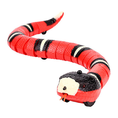 Funny Electric Smart Sensing Snake Creative Smart Sensing Cat Toys Electric Snake Automatic USB Rechargeable Realistic Pet Toy