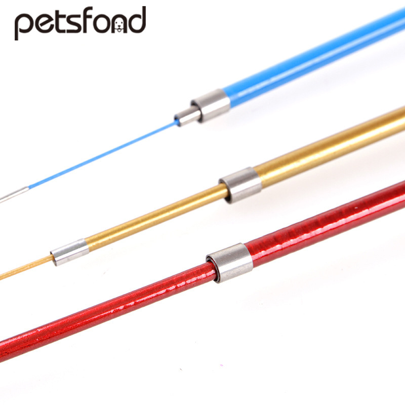 Cat Teaser Wands Three-section Telescopic Fishing Pole Wand Kitten Funny Catcher Teaser Stick Rod Interactive Stick Teaser Toys