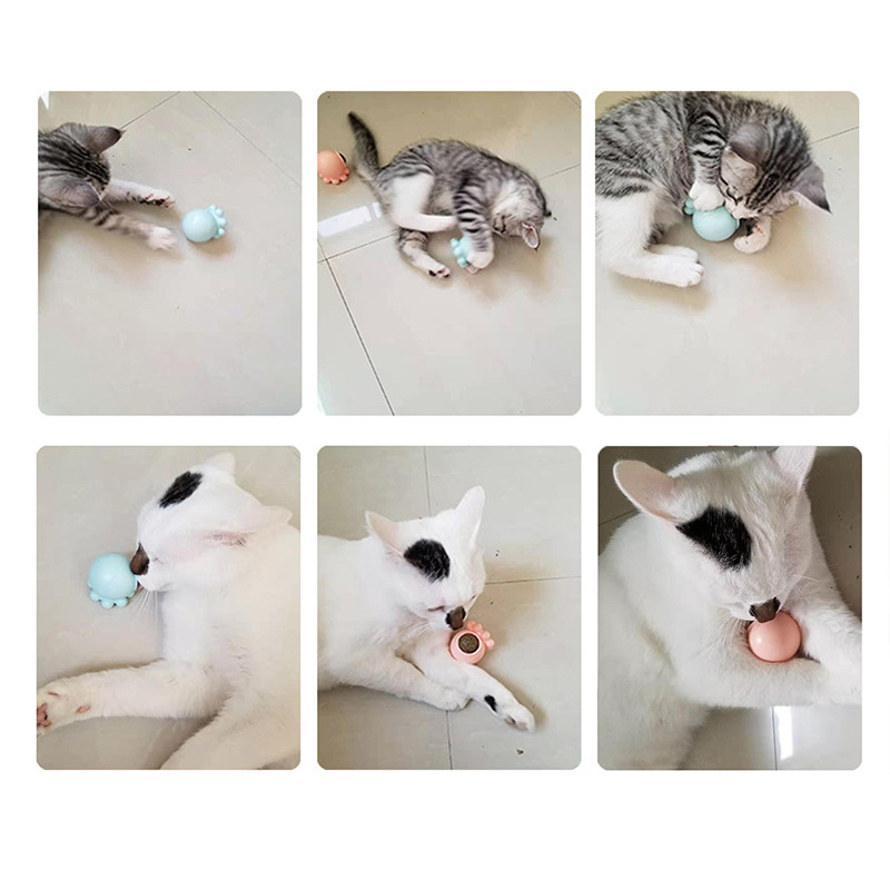 Hot Selling Cat Catnip Ball Egg Toys Funny  Toy Mint Ball Rotated Fun Self-hey Cat Catnip Toy